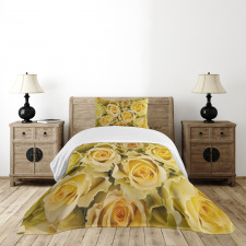 Yellow Bridal Flourish Bedspread Set