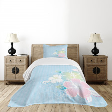 Hibiscus Exotic Plant Bedspread Set