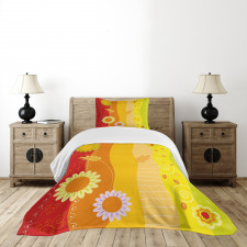 Wheat Farm House Theme Bedspread Set