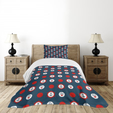 Marine Ship Helm Design Bedspread Set