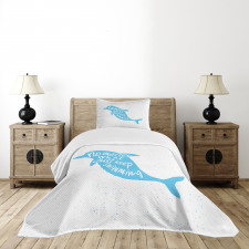 Hand Drawn Sea Mammal Bedspread Set