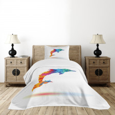 Vibrant Ocean Mammal Bedspread Set