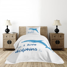 Cartoon Ocean Animals Bedspread Set