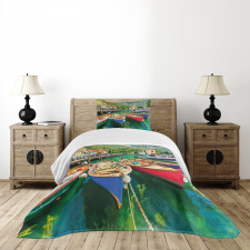 Garda Torbole Town Photo Bedspread Set