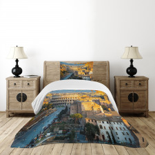 Colosseum View in Rome Bedspread Set