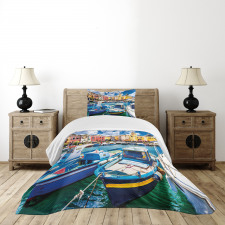 Colorful Procida Island Bedspread Set