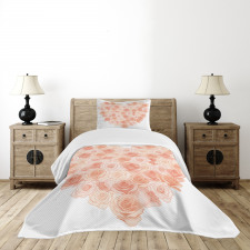 Heart Shaped Blossoms Bedspread Set