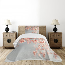 Scenery Sakura Trees Bedspread Set