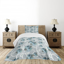 Swirls Daisy Bouquet Bedspread Set