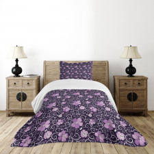 Flower Patterned Design Bedspread Set