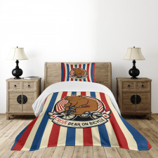 Circus Mascot on Bicycle Bedspread Set