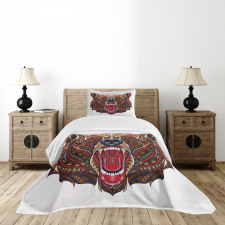 Head with Patterns Bedspread Set