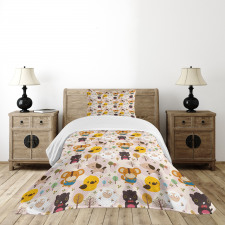 Caricatures Jungle Bedspread Set