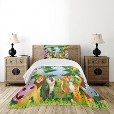 Safari Jungle Funny Bedspread Set