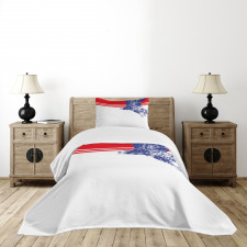 American Flag Colors Bird Bedspread Set