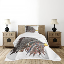 Tribal Feathered Hippie Bedspread Set