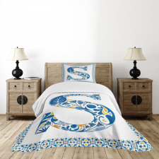 Old Fashion Typography Bedspread Set