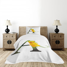 Floweringlphabet Bedspread Set
