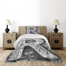 Iron Tones Uppercase R Bedspread Set