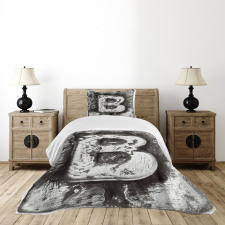 Aged B Cracks Effect Bedspread Set