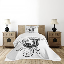 Noble Royal Initials J Bedspread Set