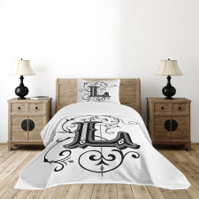 Ornate Capital L Art Bedspread Set