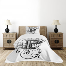 Floral Essence Initial Bedspread Set