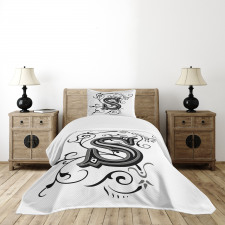 Monochrome Uppercase S Bedspread Set