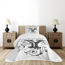 Capital Y Calligraphy Bedspread Set