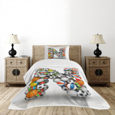 Various Balls Capital Bedspread Set