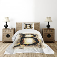 Language in Flames Bedspread Set