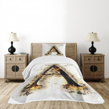 Fiery First Letter Bedspread Set