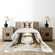 Ablaze H Sign Alphabet Bedspread Set