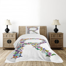 Butterfly Composition Bedspread Set