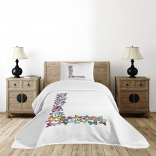 Vibrant Colored Animal Bedspread Set