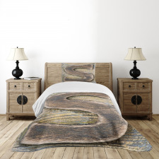 Wooden Block S Font Bedspread Set