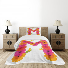 Gerbera Flowers Tulips Bedspread Set