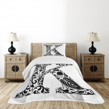 Black Silhouettes Art Bedspread Set