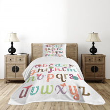 Girly Feminine Alphabet Bedspread Set