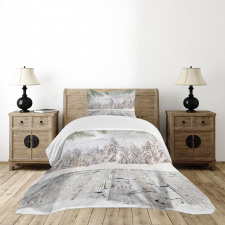 Wooden Surface Image Bedspread Set