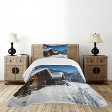 Houses Austria Mountains Bedspread Set