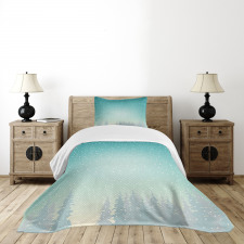 Spruce Forest Snow Woods Bedspread Set