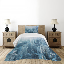 Snow in New York City Bedspread Set