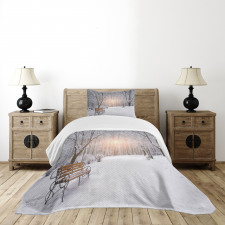 City Park Sunset Forest Bedspread Set