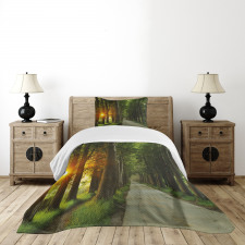 Fresh Morning Scenery Bedspread Set