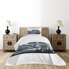 Retro Design Asymmetric Bedspread Set