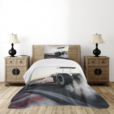 Dragster Racign down Track Bedspread Set