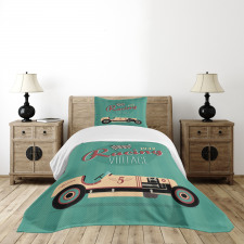 Vintage Style Automobile Bedspread Set