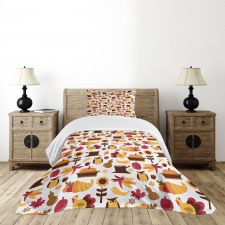 Fall Composition Bedspread Set