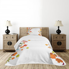 Maple Aspen Leaf Frame Bedspread Set